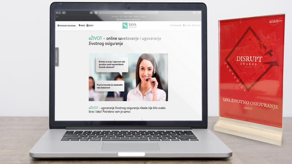 eŽIVOT najbolji inovativni Disrupt projekat u kategoriji – Finansijski sektor